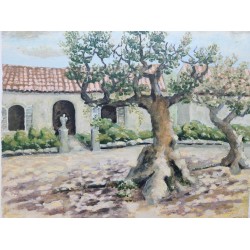 Phytolacca Dioca Street in Sartene Corsic by Roy Forster